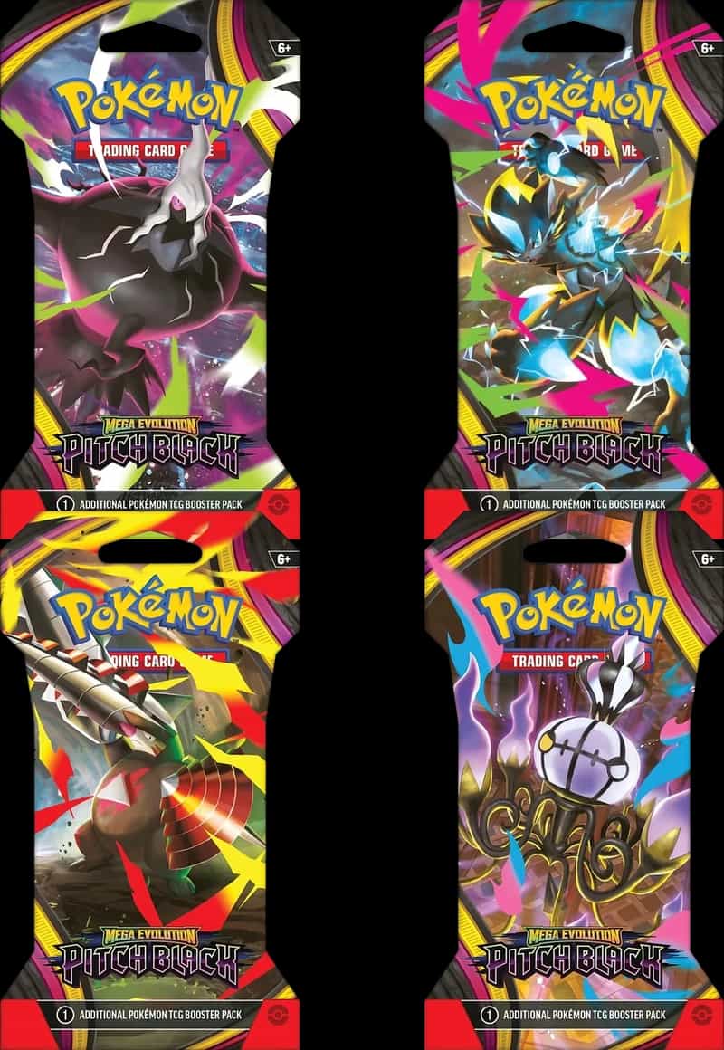 Pitch Black Sleeved Pack, Set of 4