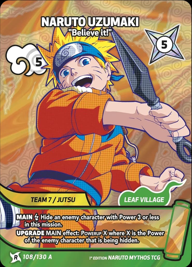 การ์ด Naruto Uzumaki หมายเลข 108/130 จากชุด Naruto Mythos Shinobi Shiren
